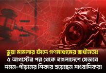 ভুয়া মামলার ফাঁদে গণমাধ্যমের স্বাধীনতা