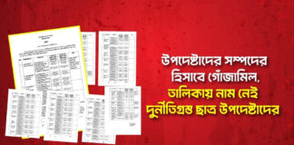 উপদেষ্টাদের সম্পদের হিসাবে গোঁজামিল, তালিকায় নাম নেই দুর্নীতিগ্রস্ত ছাত্র উপদেষ্টাদের