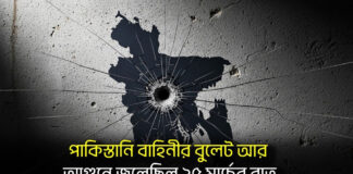 পাকিস্তানি বাহিনীর বুলেট আর আগুনে জ্বলেছিল ২৫ মার্চের রাত