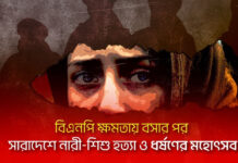 বিএনপি ক্ষমতায় বসার পর সারাদেশে নারী-শিশু হত্যা ও ধর্ষণের মহোৎসব