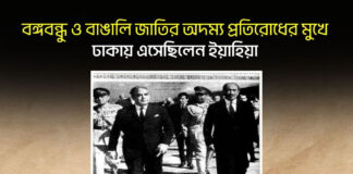 বঙ্গবন্ধু ও বাঙালি জাতির অদম্য প্রতিরোধের মুখে ঢাকায় এসেছিলেন ইয়াহিয়া