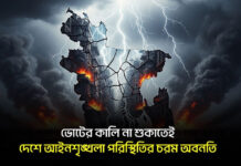 ভোটের কালি না শুকাতেই দেশে আইনশৃঙ্খলা পরিস্থিতির চরম অবনতি