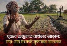 যুদ্ধের অজুহাতে ব্যর্থতার আড়াল: সার-সেচ সংকটে কৃষকের আর্তনাদ