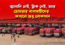 জ্বালানি নেই, ট্রাক নেই, আর ভোমরার ব্যবসায়ীদের কপালে শুধু লোকসান