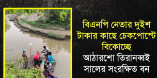 বিএনপি নেতার দুইশ টাকার কাছে চেকপোস্টে বিকোচ্ছে ১৮৯৩ সালের সংরক্ষিত বন
