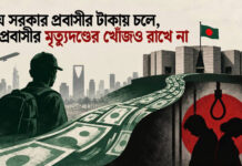 যে সরকার প্রবাসীর টাকায় চলে, সে প্রবাসীর মৃত্যুদণ্ডের খোঁজও রাখে না