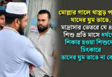 মোল্লার গালে থাপ্পড়ে টনক নড়ে, শিশুর আর্তনাদে নয়: তৌহিদি জনতার এই ভণ্ডামি কেন?